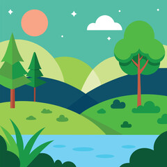Peaceful Outdoor View with Trees