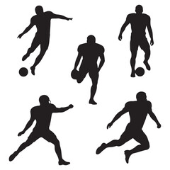 football players silhouettes