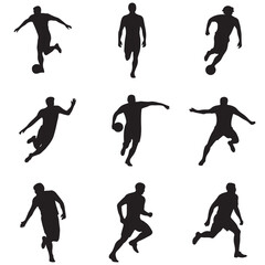 football players silhouettes