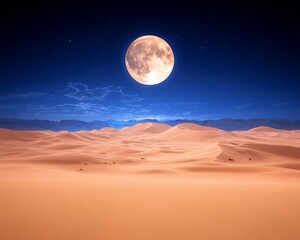 Desert Moonlit Landscape