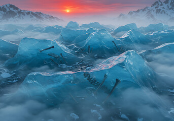 Bloodied Arctic Ice Field