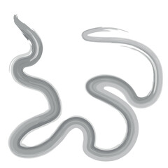 Brush stroke and texture. Smear brush on a white background.