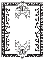 Monochrome Frame Outline with Hand-Drawn Look