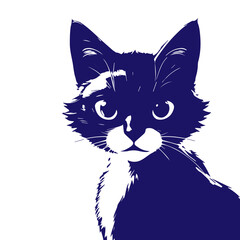 navy blue cat icon