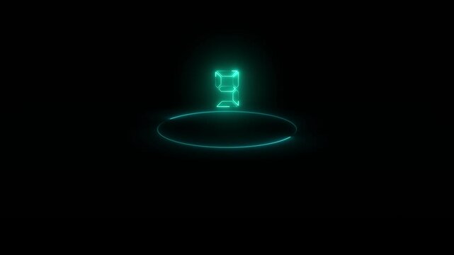 Futuristic Progress Circle with Vibrant Neon Colors 0 to 15 . Glowing neon DS number counting from 0 to 15  animation .Futuristic Progress Circle with Vibrant Neon Colors 0 to 15 . Glowing neon number