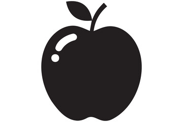 Apple icon symbol silhouette design isolated Vector illustration
