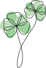 Ginkgo leaf line art isolated on a white background.