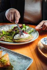 Hearty and delicious breakfast with spices