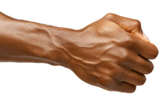 Close-up on a powerful hand: A striking close-up captures the defined veins and muscular structure of a hand, exuding strength and vitality, highlighting the intricate details of human anatomy.