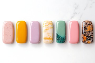 Colorful Bars on Marble
