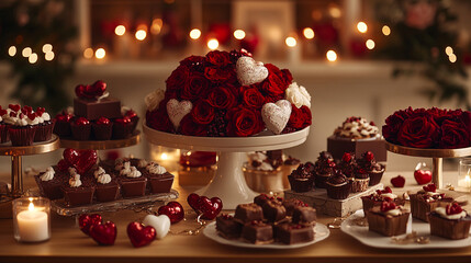 Valtine day background HD 8K wallpaper Stock Photographic Image