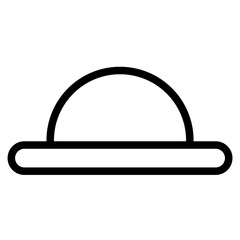 hat icon black color with outline style