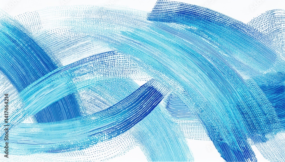Fototapete abstract blue wave texture for wellness ads and calming editorial, featuring dynamic brush lines and