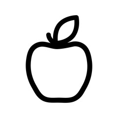 apple icon black color with outline style