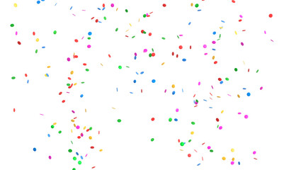 Fototapeta premium des confettis multicolores dans les airs - rendu 3D - fond transparent