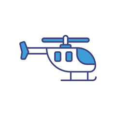 Helicopter vector icon stock illustration