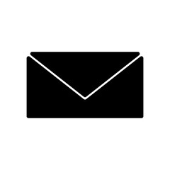envelope icon on black background