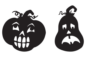 Halloween Night Party Featuring Pumpkin Silhouettes

