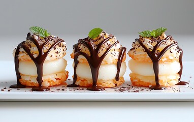Dessert Trio on Plate
