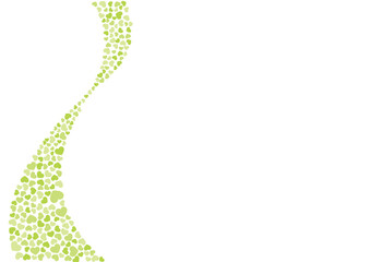 ハート柄の背景 黄緑系の3色 ハート