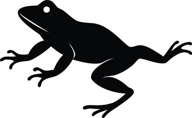 Obraz premium Frog Silhouette - Vector Design for Wildlife, Nature, and Amphibian Themes