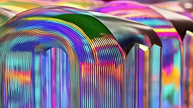 Abstract Rainbow Slinky Coil 