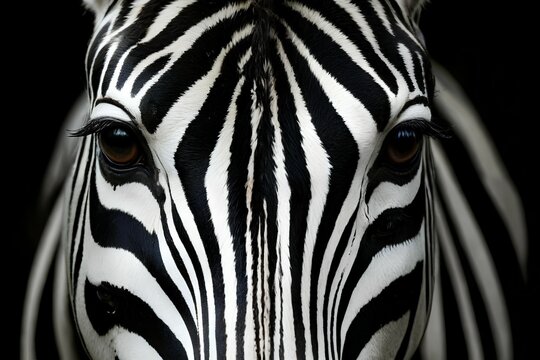 zebra head close up