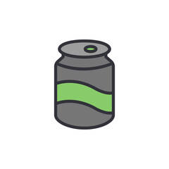 Soft drink colored icons, minimalist vector illustration ,simple transparent graphic element .Isolated on white background