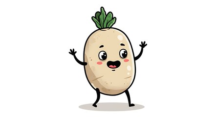 Fototapeta premium Funny potato vegetable illustration