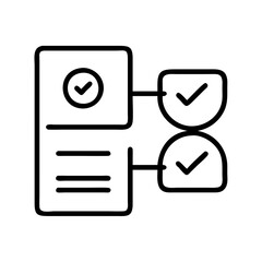 Fototapeta premium Check list process flow chart diagram icon vector illustration for project management task