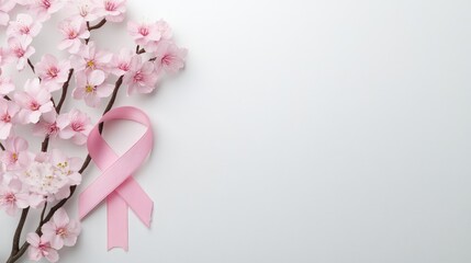 Pink Ribbon and Cherry Blossoms: A Symbol of Hope and Resilience
