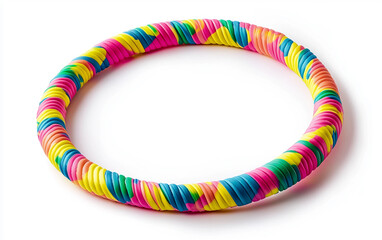 A Colorful Hula Hoop with an Uplifting Message Isolated On White Background.