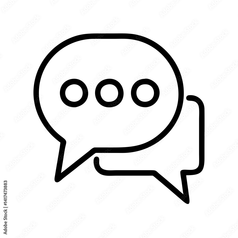 Poster chat bubbles icon vector illustration for communication dialog and messaging concept design