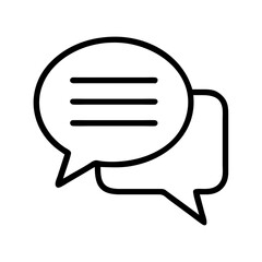 Chat bubble icon vector illustration for communication message and speech dialogue concept design
