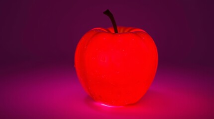 Fototapeta premium Shiny Red Apple on White Background – Healthy Fruit Isolated