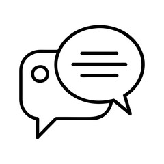 Communication speech bubble icon vector illustration for chat message and dialogue design