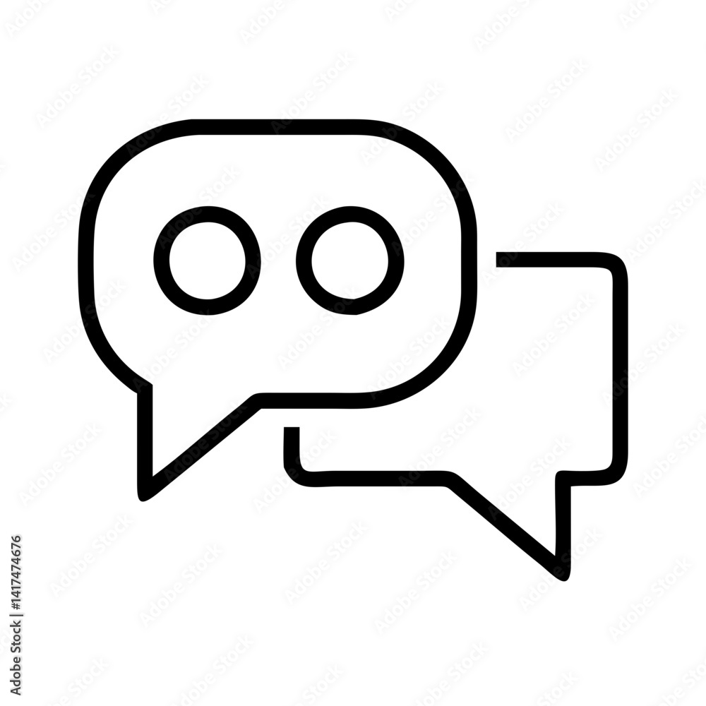 Poster chat bubbles communication icon vector illustration for messaging and conversation concept design