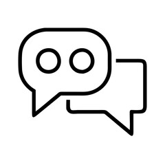 Chat bubbles communication icon vector illustration for messaging and conversation concept design