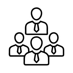 Team leadership structure icon vector illustration for business management and organization