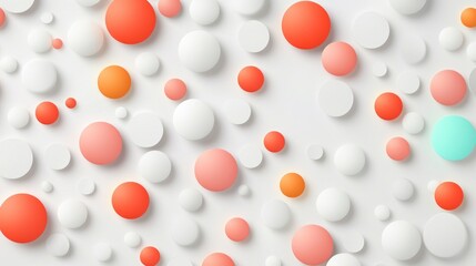 Abstract Colorful Sphere Pattern: A Playful Composition of Spheres in Vibrant Hues