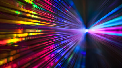 Abstract Light Trails with Vivid Colors