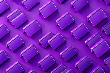Fototapeta premium Violet background with stacked trapezoid shapes diagonally