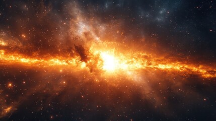 Cosmic explosion nebula; space background