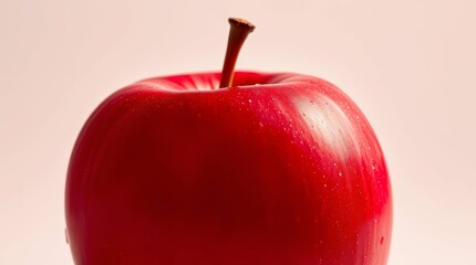 Shiny Red Apple on White Background &ndash; Healthy Fruit Isolated