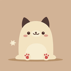 Adobe Illustrator Artwork of cute cat face illustration