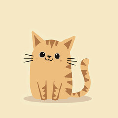 Adobe Illustrator Artwork of cute cat face illustration