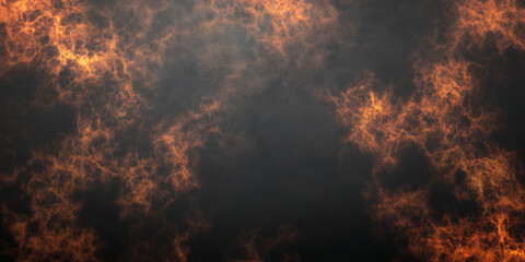 Embers of a dying star, a cosmic swirl of orange and black, textured with a dark, smoky feel.