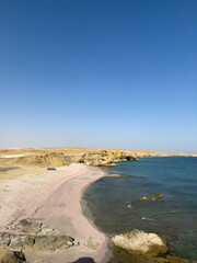 Coastal views in Al Khaluf cave, Oman