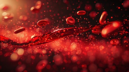 Blood cell red 3d background vein flow platelet wave cancer medicine artery abstract. Red cell hemoglobin blood donate anemia isolated plasma leukemia