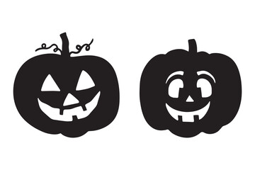 Halloween Party Time with Smiling Pumpkin Faces

